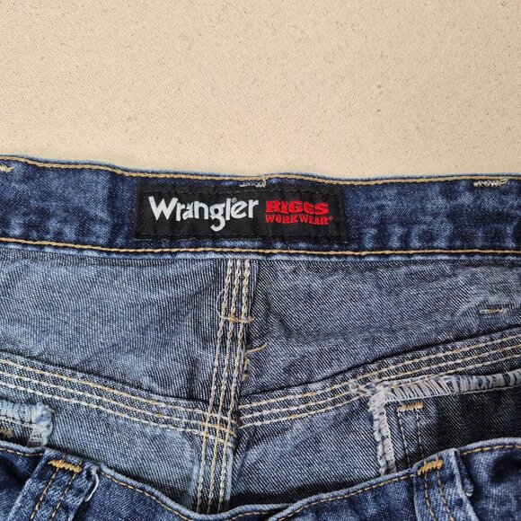 Wrangler Riggs Workwear Rugged Cargo Blue Jeans Sz 38/32 EXCELLENT CONDITION!!! - Picture 7 of 8